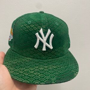 7 3/4 Hat Club New Era 59Fifty New York Yankees Cap Green Sakura New In hand